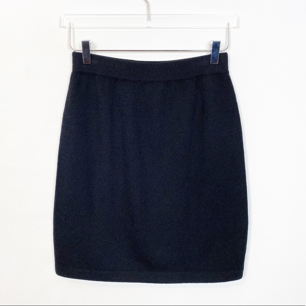 St. John Basics Black Knit Skirt 2